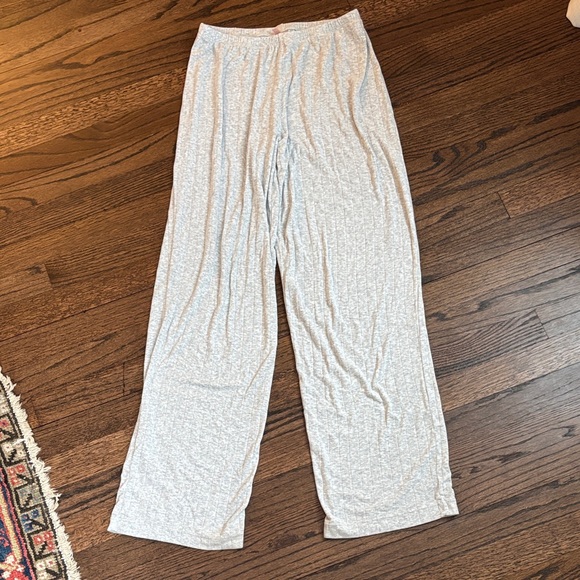 Eberjey Gisele TENCEL™ Modal Rib Long PJ Set in light grey size small - Picture 3 of 5